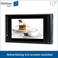 China 10 inch plastic casing lcd screen shelf mounted theft protection time function advertising lcd screen monitor in retail stores for video promotions factory