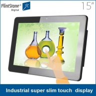 Çin 15 inch Android/Windows OS all in one touch screen lcd advertising display, digital signage screens fabrika
