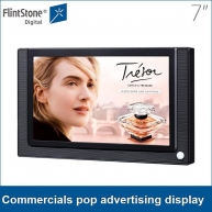La fábrica de China 7 pulgadas de pantalla de publicidad comerciales carcasa de plástico AD705 pop, estante mouted en la tienda el uso de video anuncios jugador